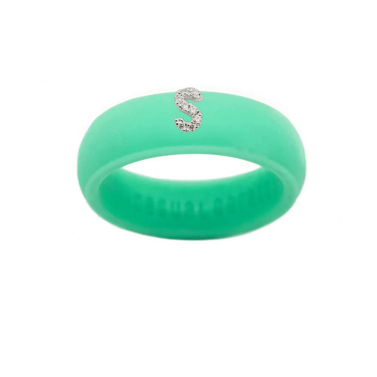“S” Diamond Initial - Size 7