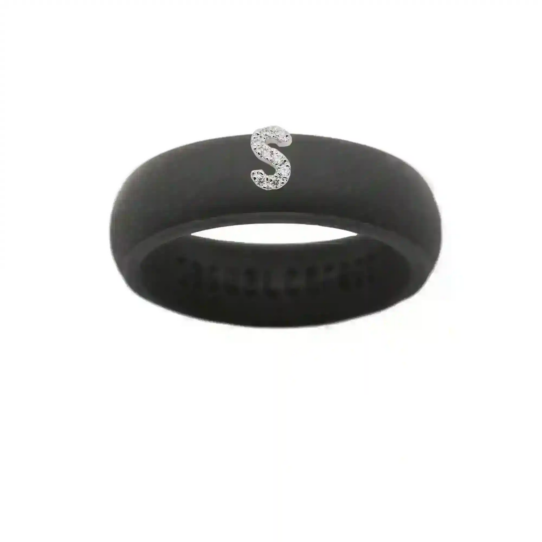 “S” Diamond Initial - Size 6