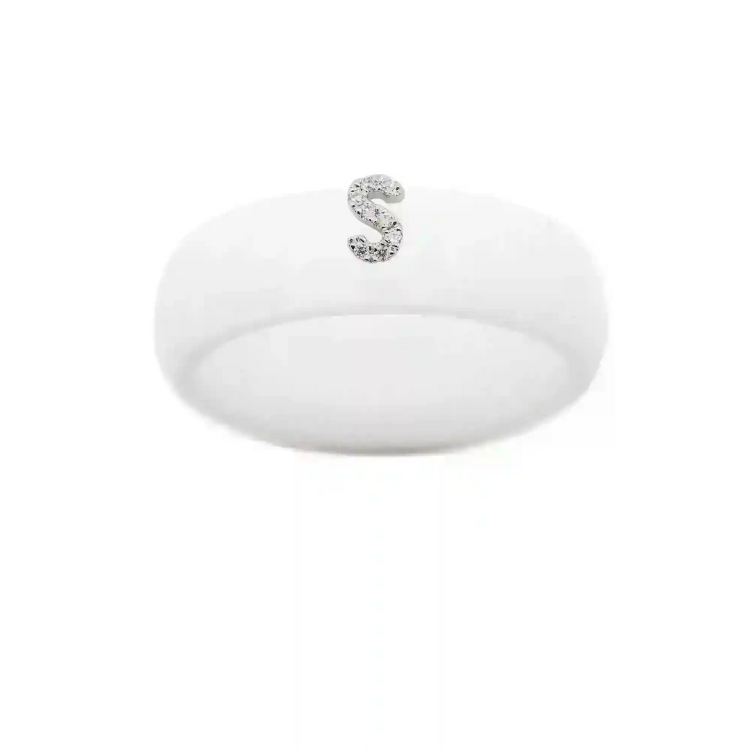 “S” Diamond Initial - Size 6