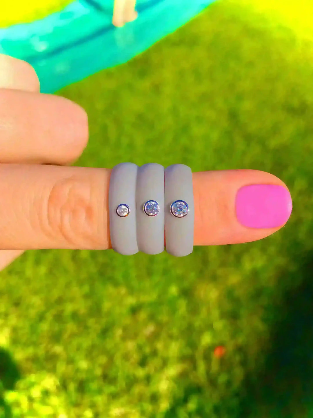 Lavender Diamond Silicone Ring