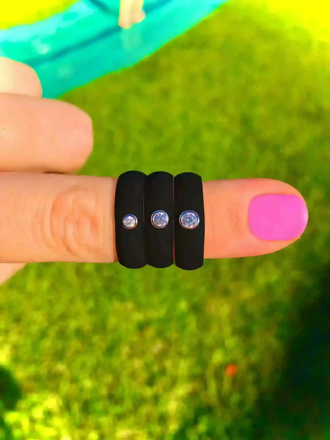 Black Diamond Silicone Ring