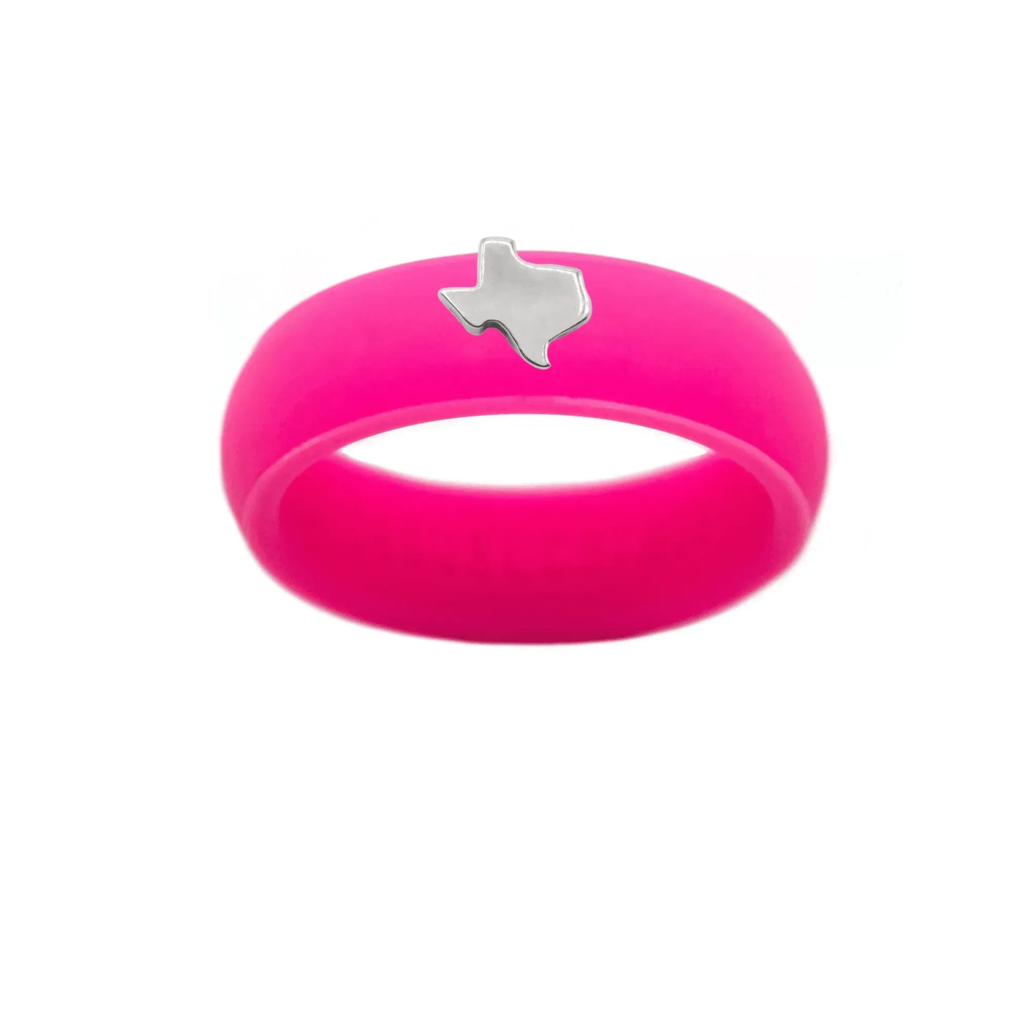 Sterling Silver Texas Silicone Ring - Size 4