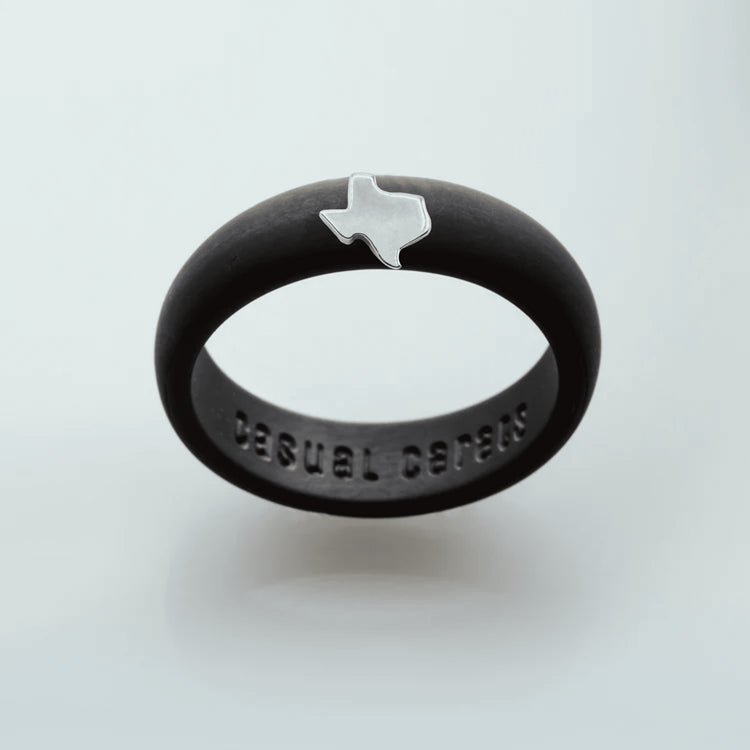 Sterling Silver Texas Silicone Ring