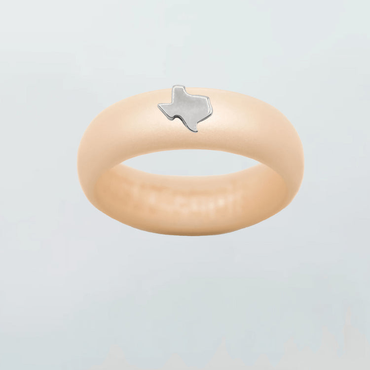 Sterling Silver Texas Silicone Ring