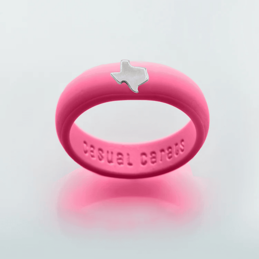 Sterling Silver Texas Silicone Ring