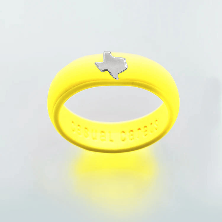 Sterling Silver Texas Silicone Ring