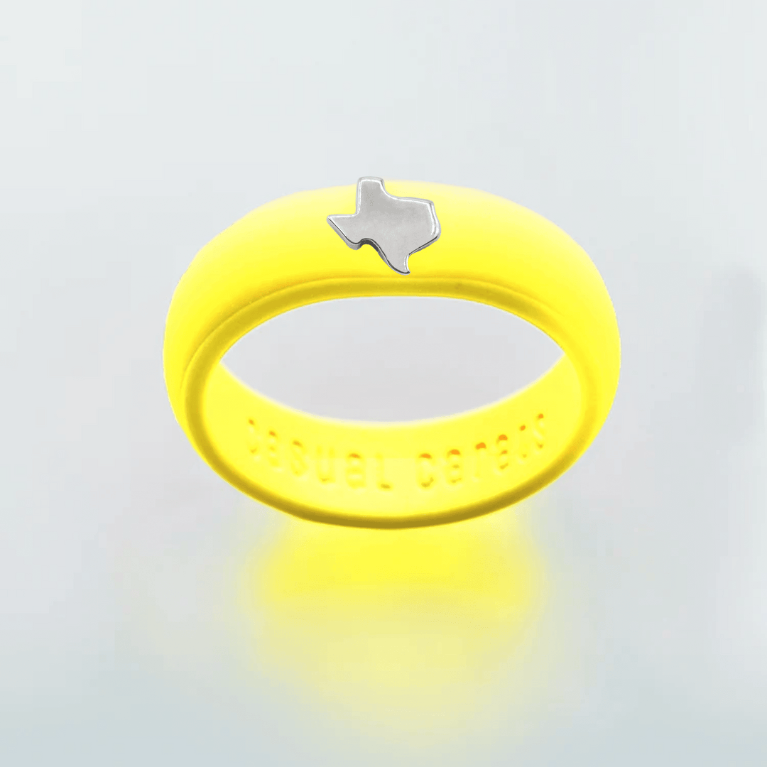 Sterling Silver Texas Silicone Ring