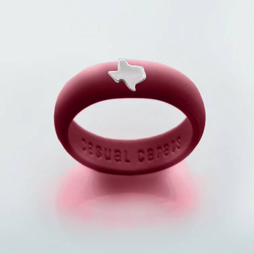 Sterling Silver Texas Silicone Ring