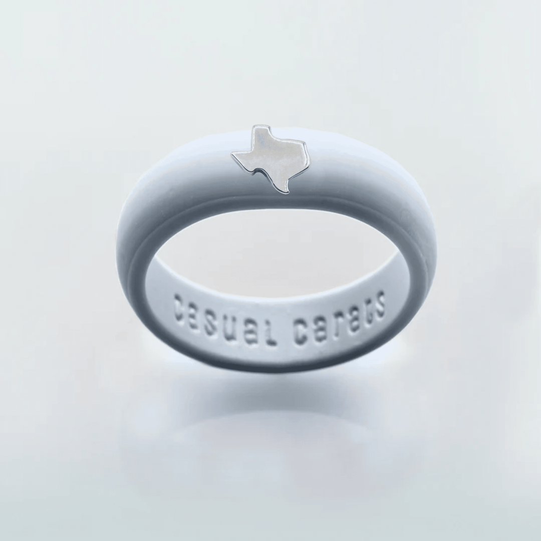 Sterling Silver Texas Silicone Ring