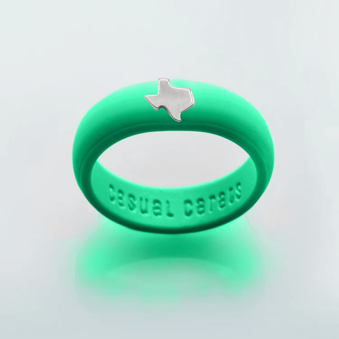 Sterling Silver Texas Silicone Ring