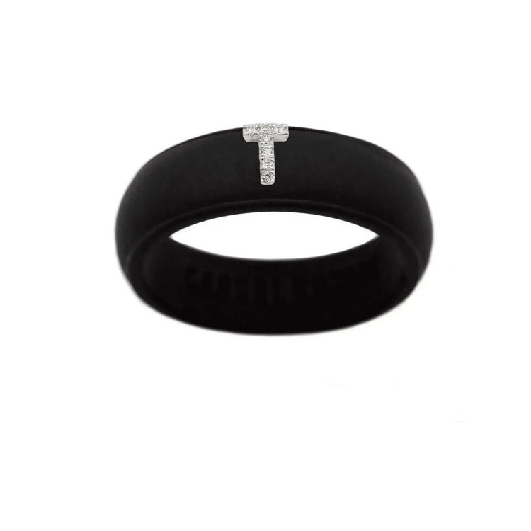 “T” Diamond Initial - Size 9