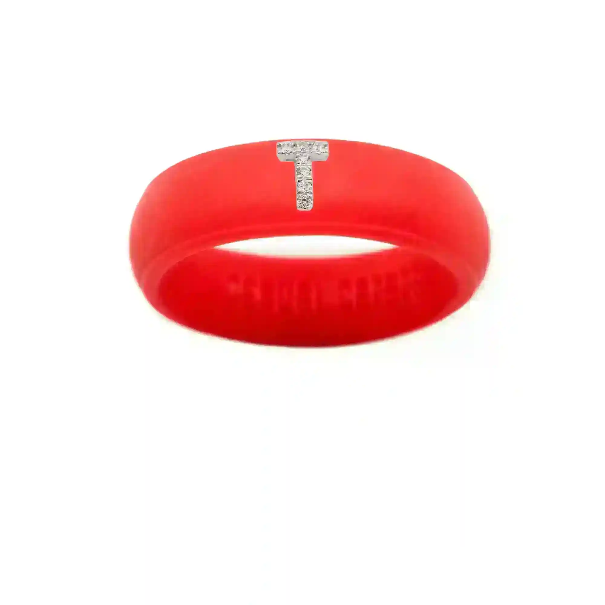 “T” Diamond Initial - Size 7