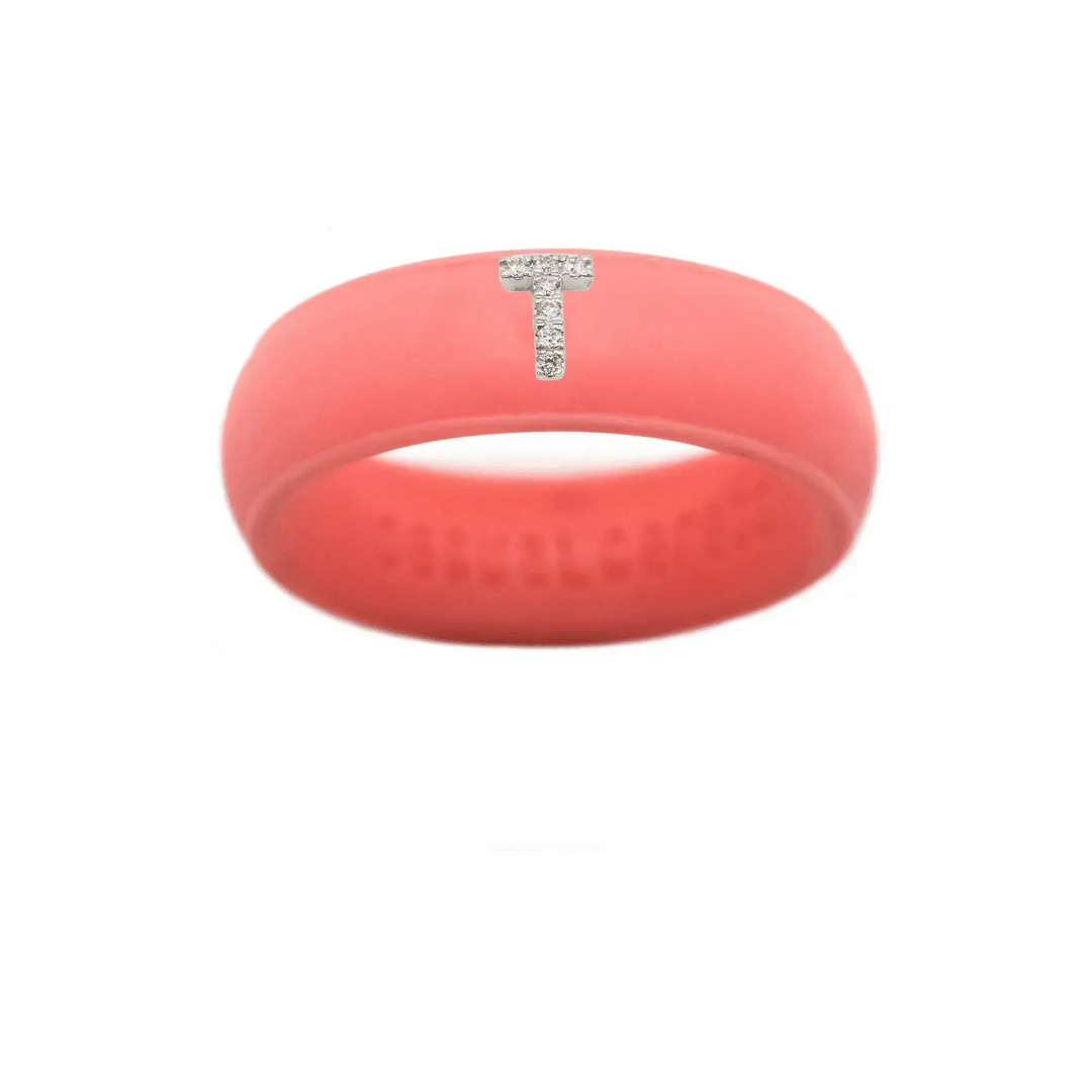 “T” Diamond Initial - Size 9
