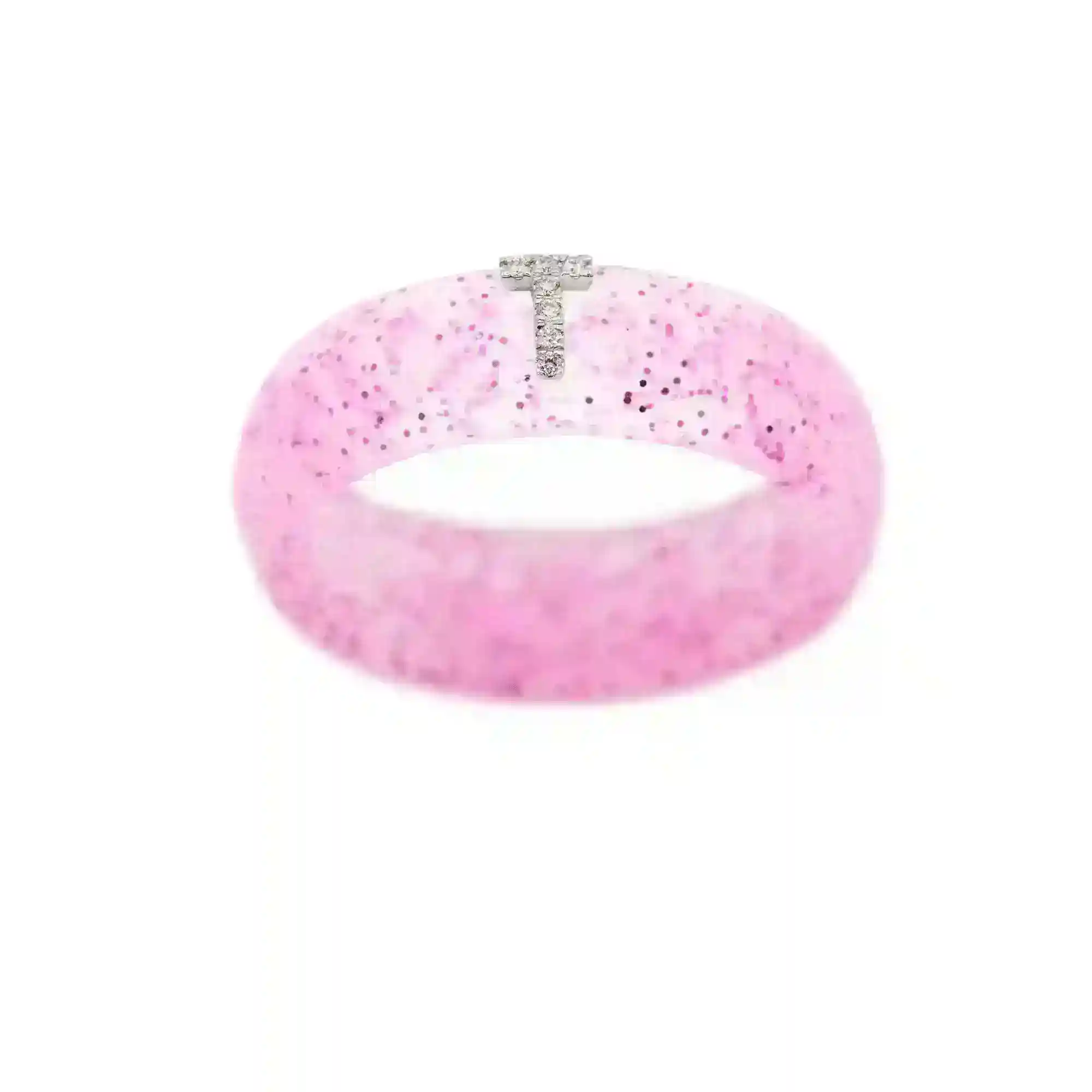 “T” Diamond Initial - Size 6