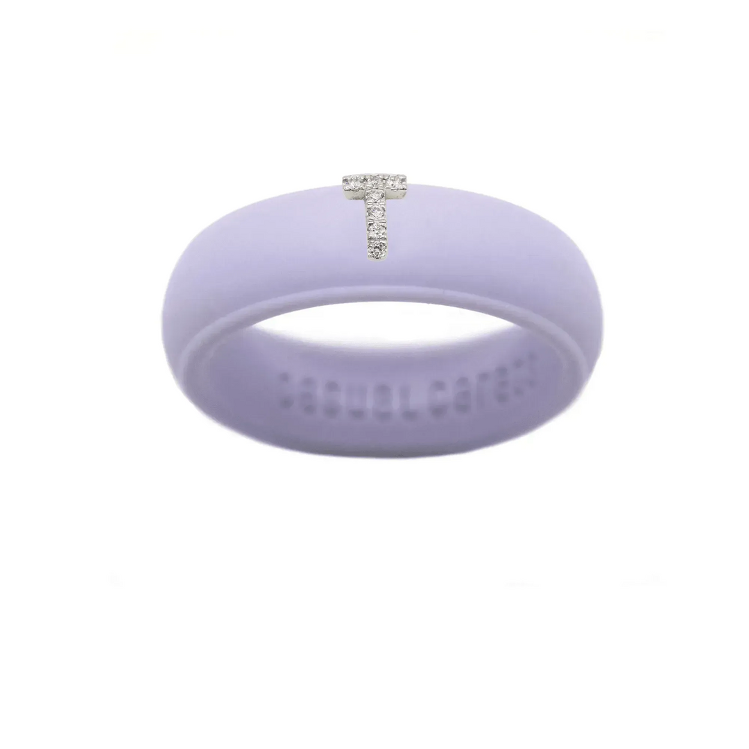 “T” Diamond Initial - Size 9