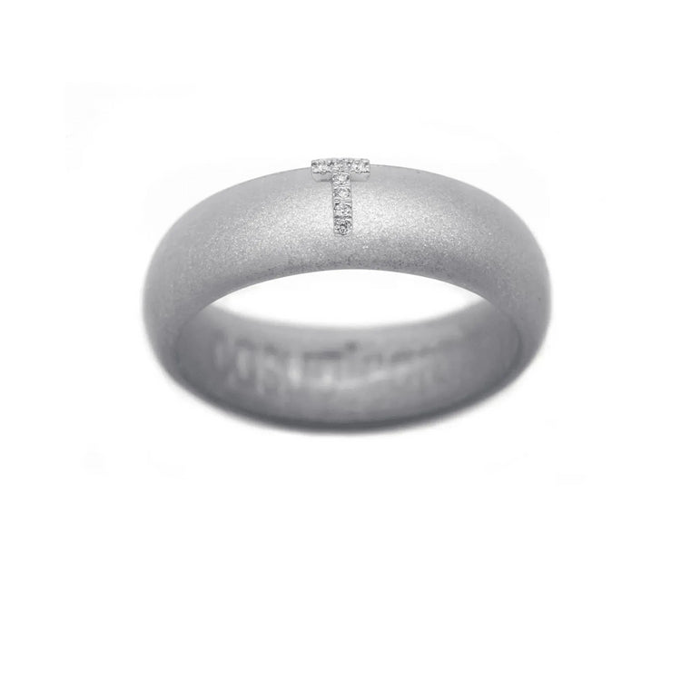 “T” Diamond Initial - Size 9