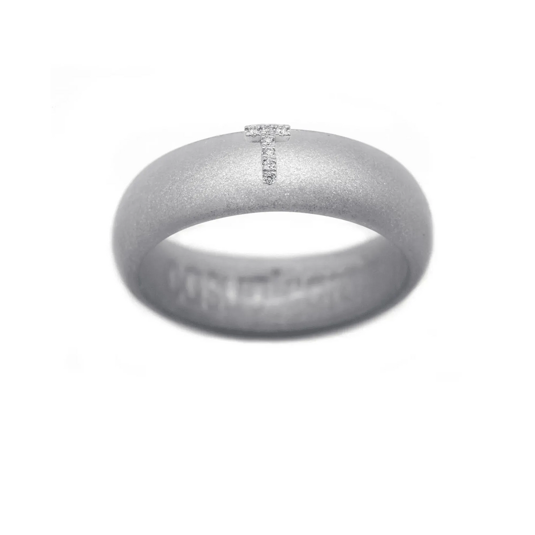 “T” Diamond Initial - Size 9
