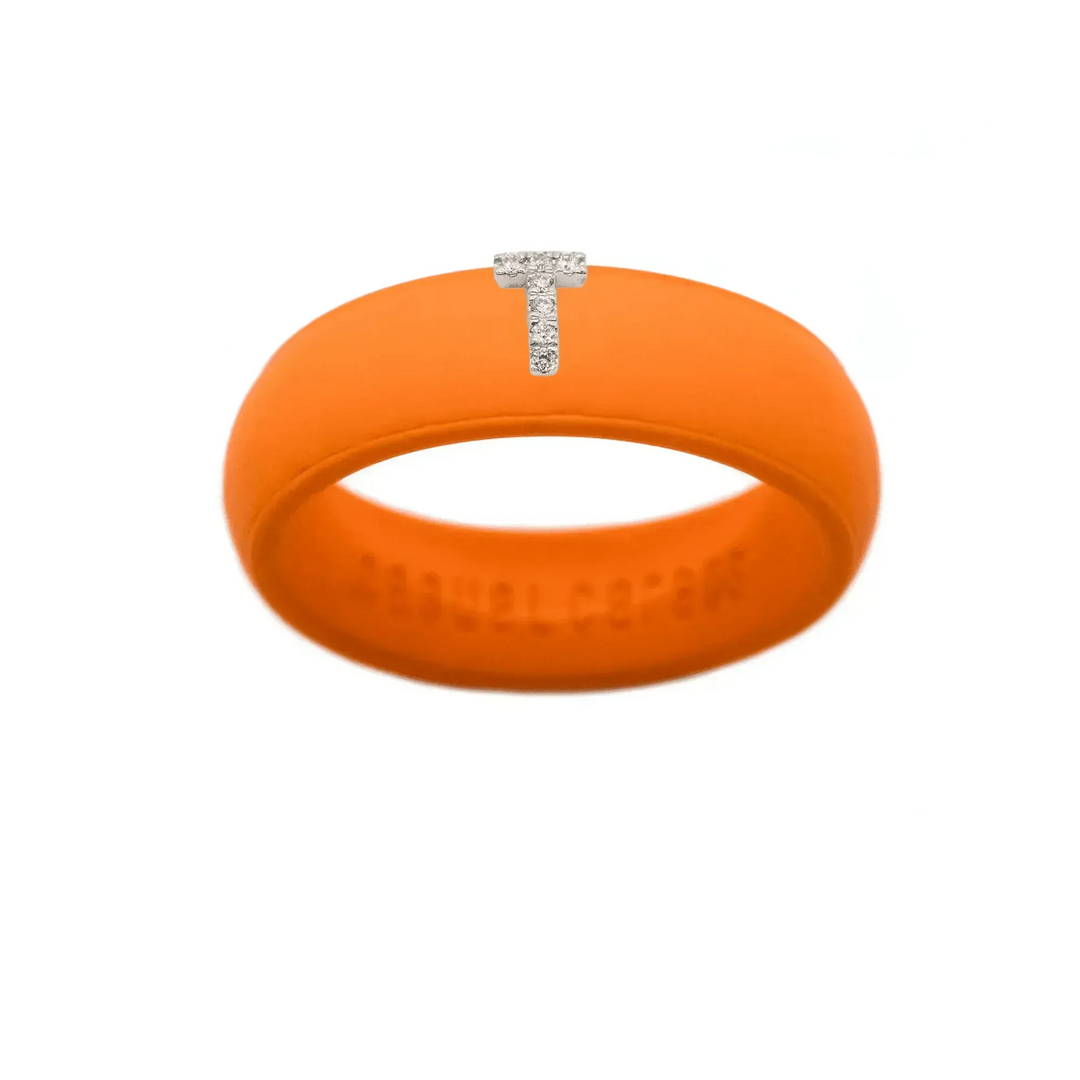 “T” Diamond Initial - Size 9