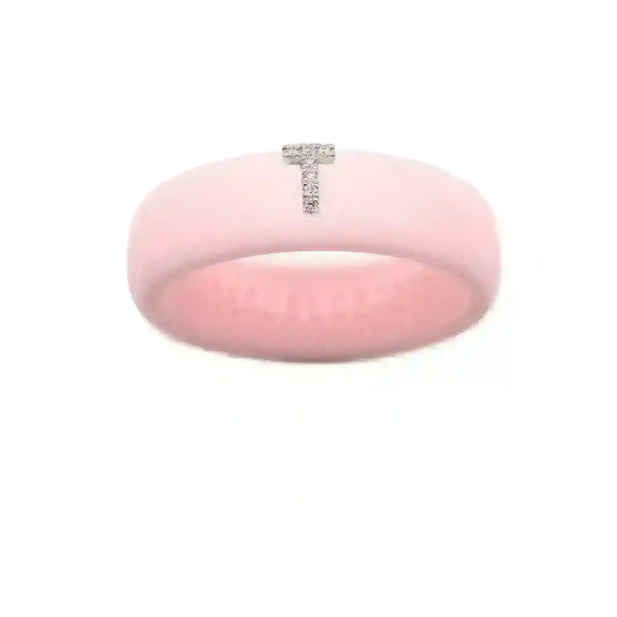 “T” Diamond Initial - Size 5