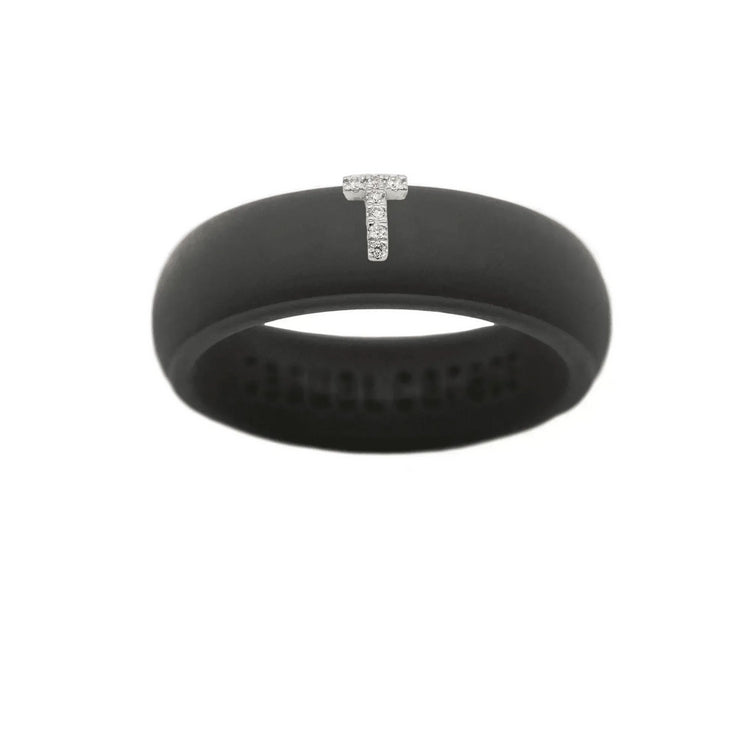 “T” Diamond Initial - Size 9