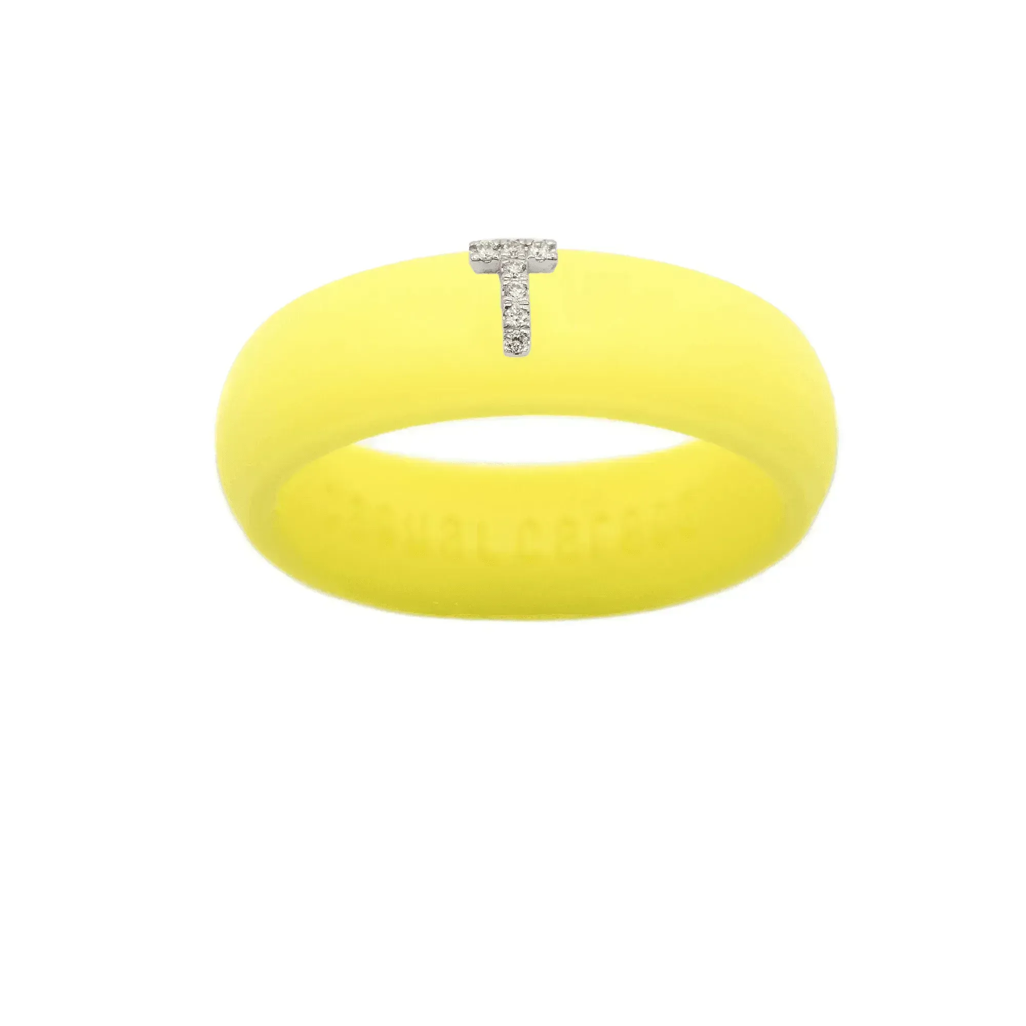 “T” Diamond Initial - Size 4