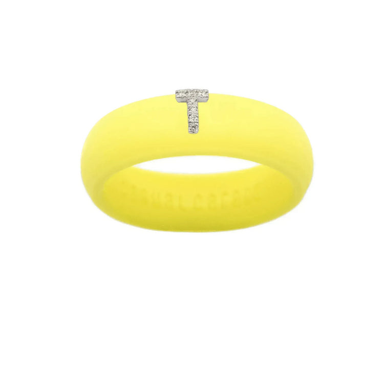 “T” Diamond Initial - Size 9