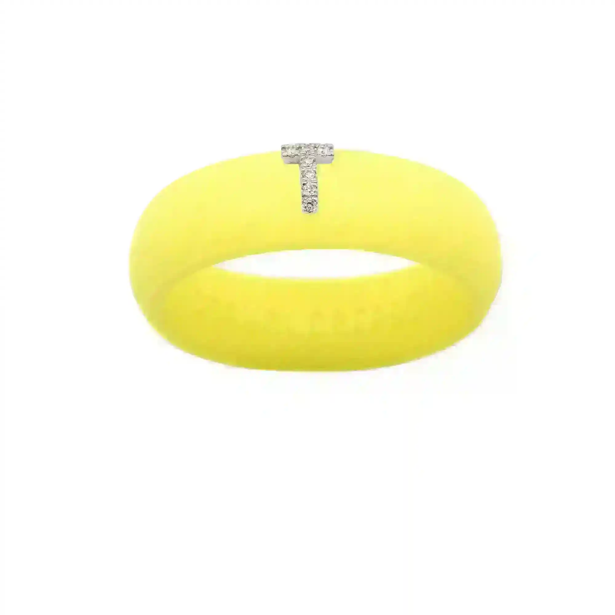 “T” Diamond Initial - Size 7