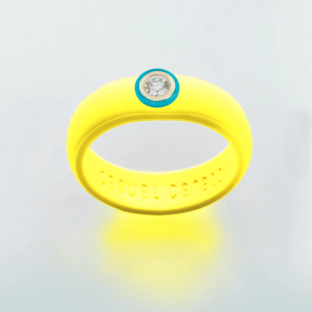 14K Turquoise Ceramic Bezel