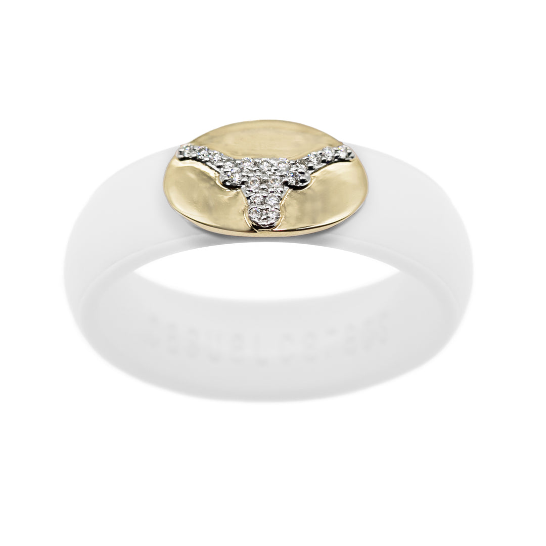 Diamond Texas Longhorn Ring