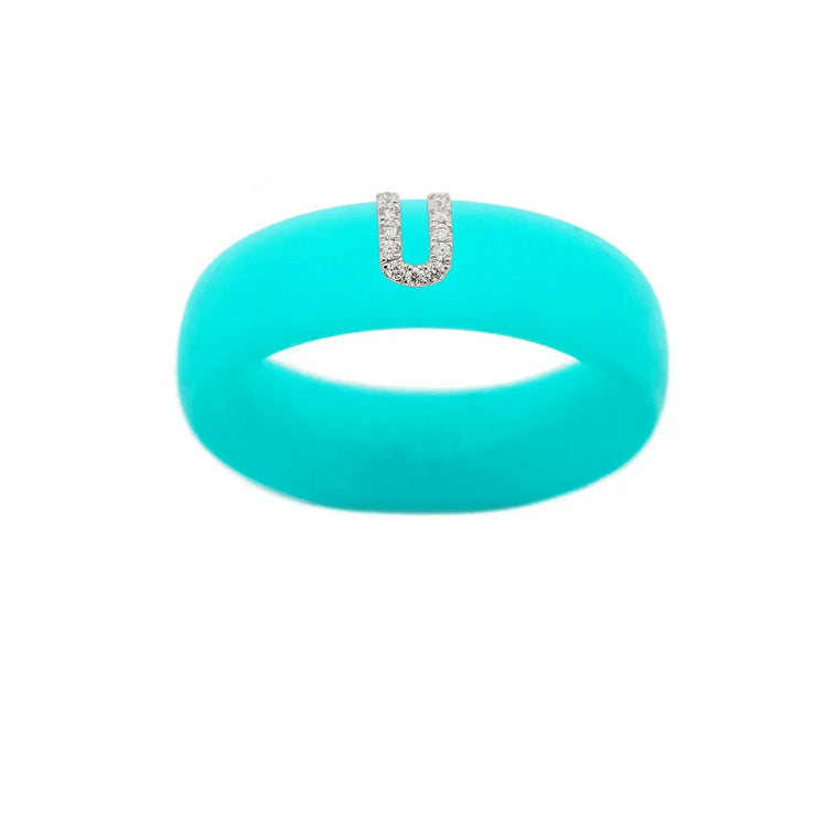 “U” Diamond Initial - Size 4