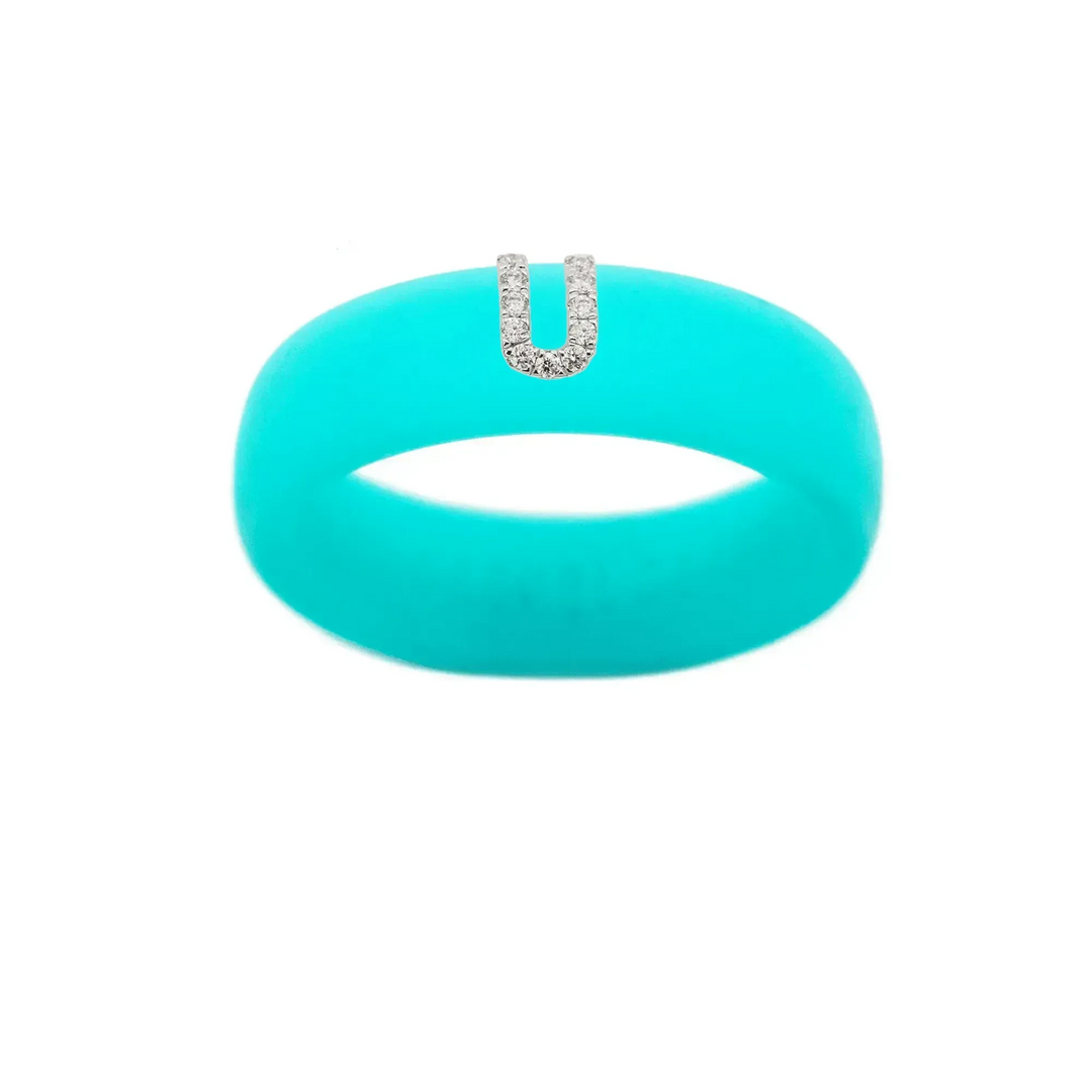 “U” Diamond Initial - Size 4