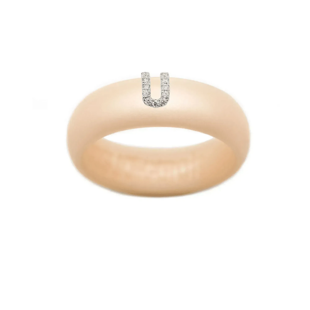 “U” Diamond Initial - Size 5