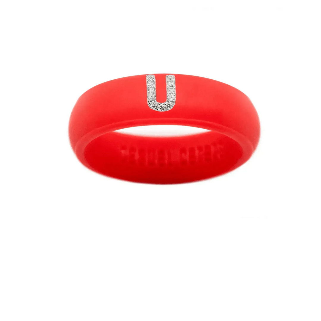 “U” Diamond Initial - Size 4