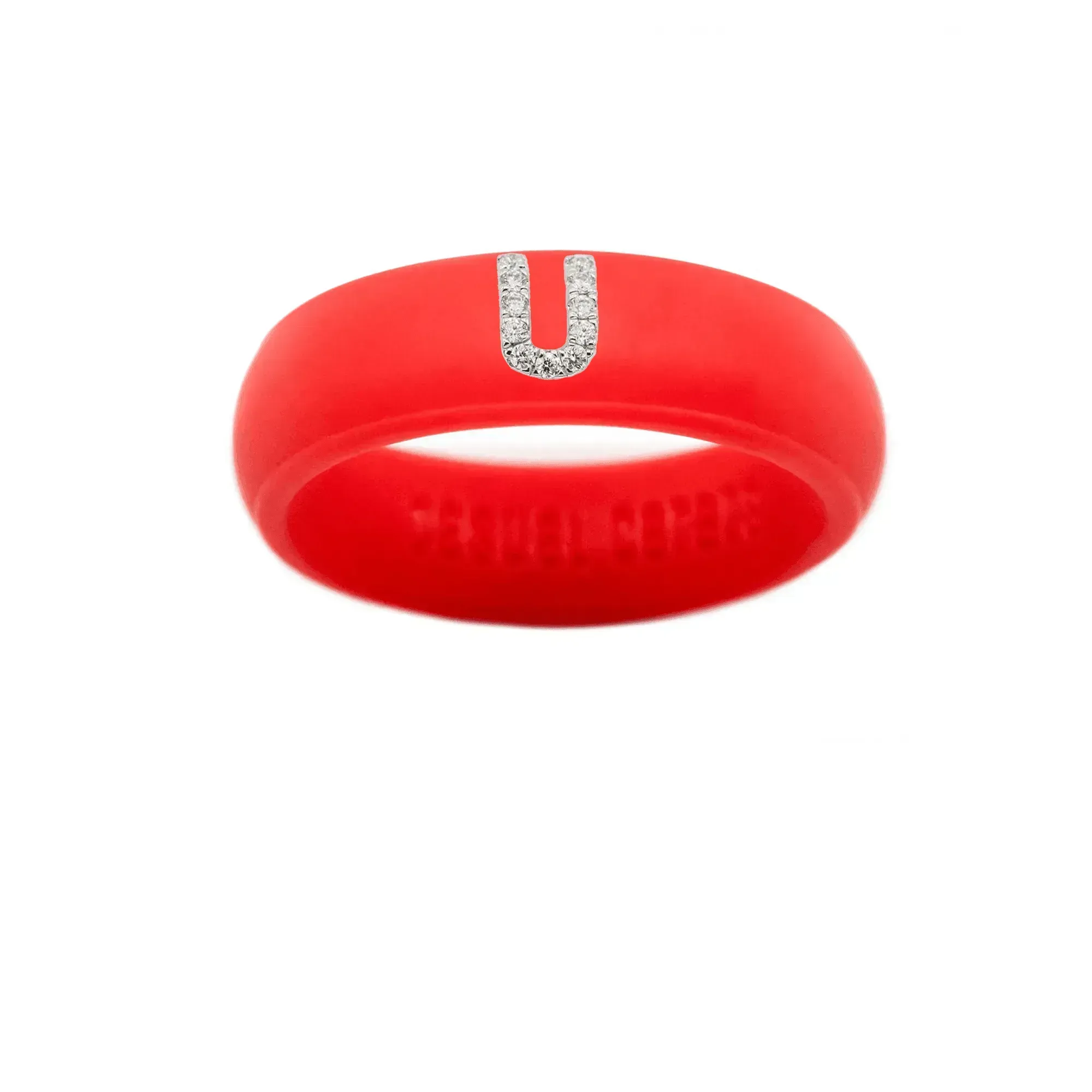 “U” Diamond Initial - Size 4