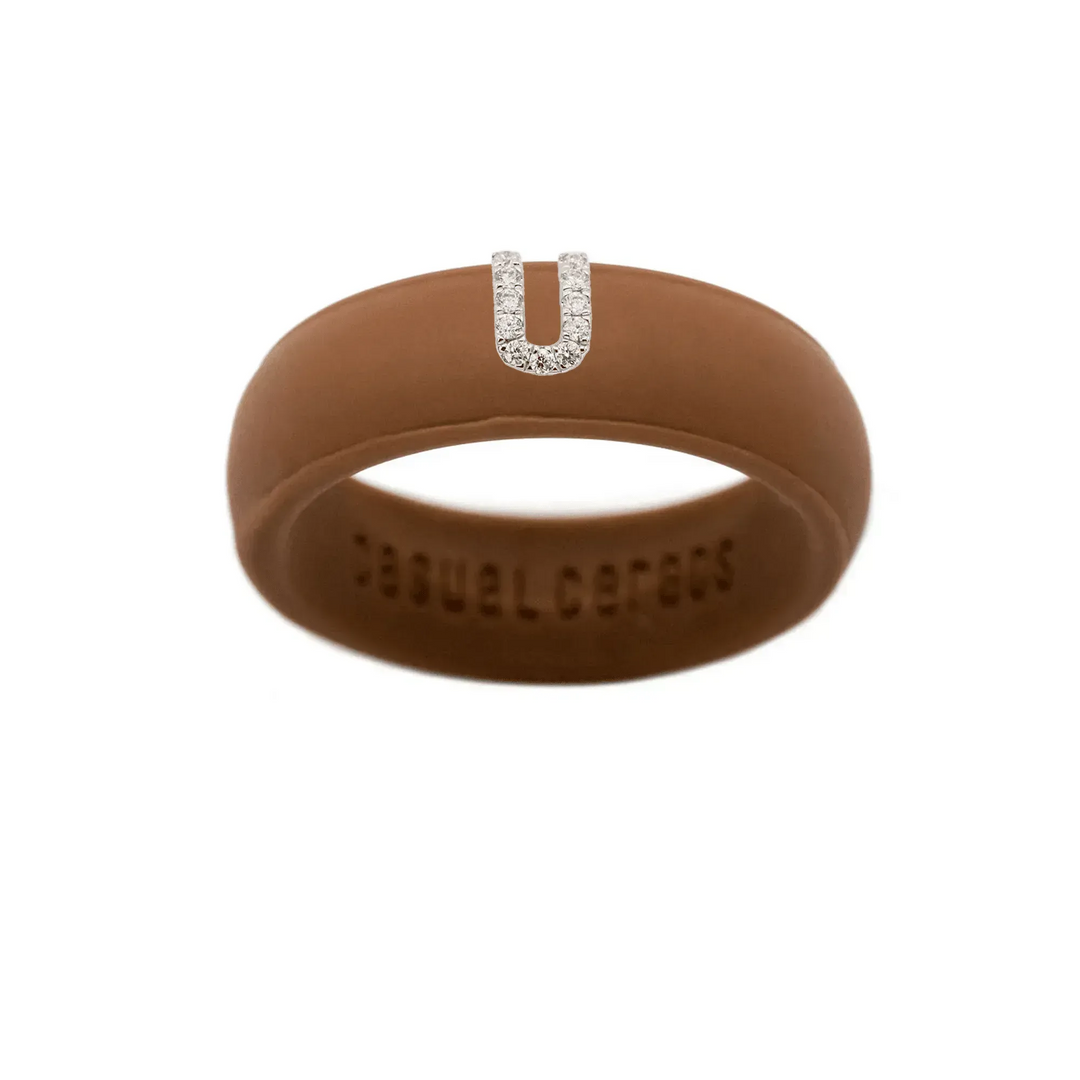 “U” Diamond Initial - Size 4