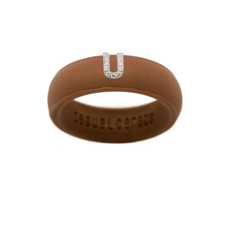 “U” Diamond Initial - Size 5