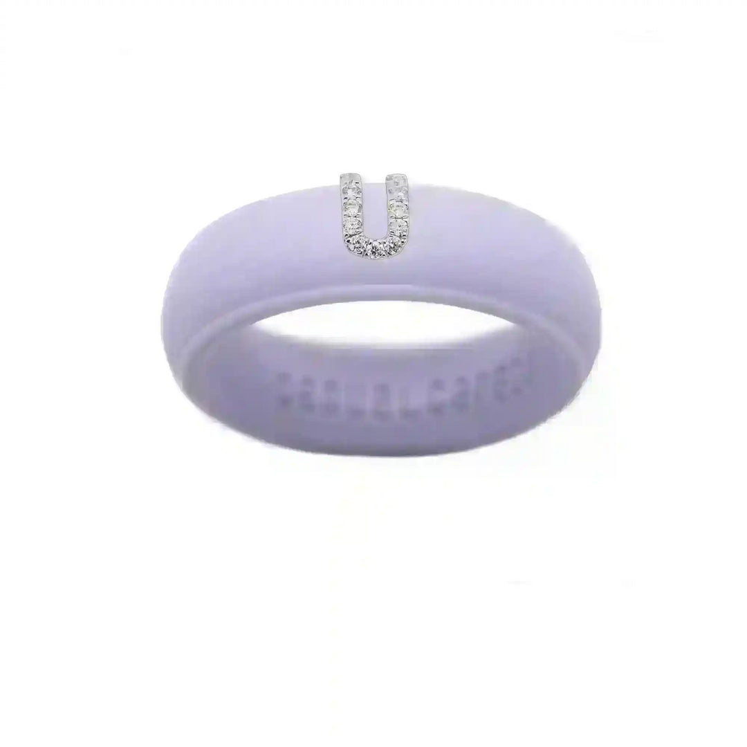 “U” Diamond Initial - Size 7