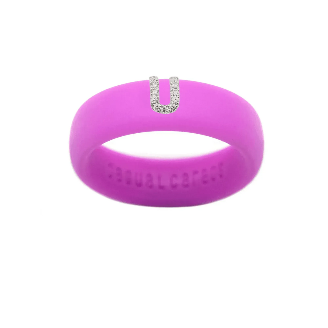 “U” Diamond Initial - Size 4