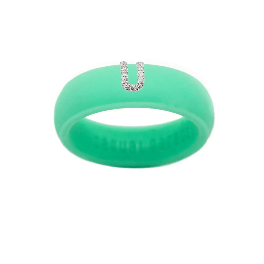 “U” Diamond Initial - Size 4