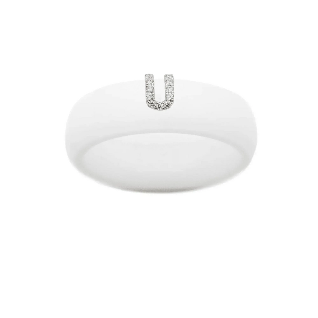 “U” Diamond Initial - Size 5