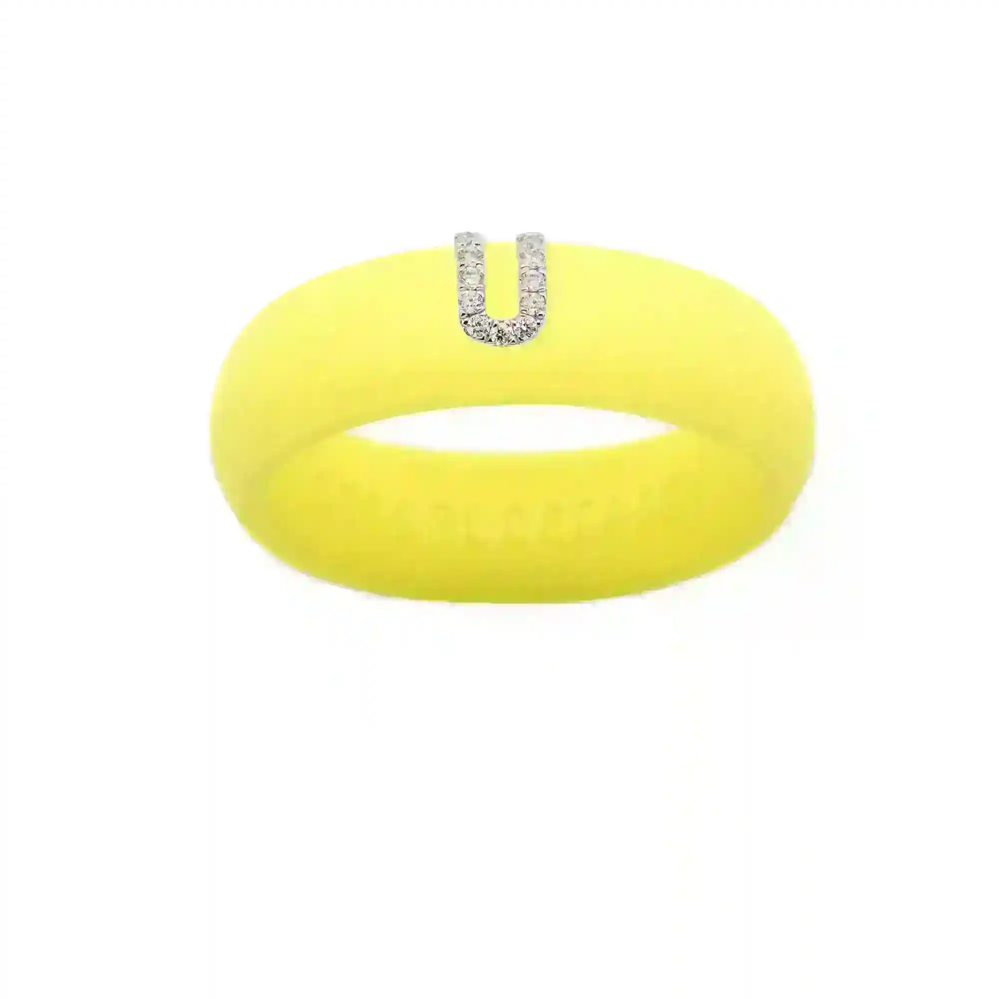 “U” Diamond Initial - Size 9
