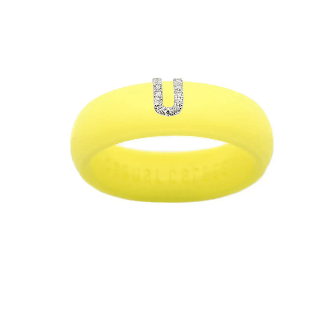 “U” Diamond Initial - Size 4