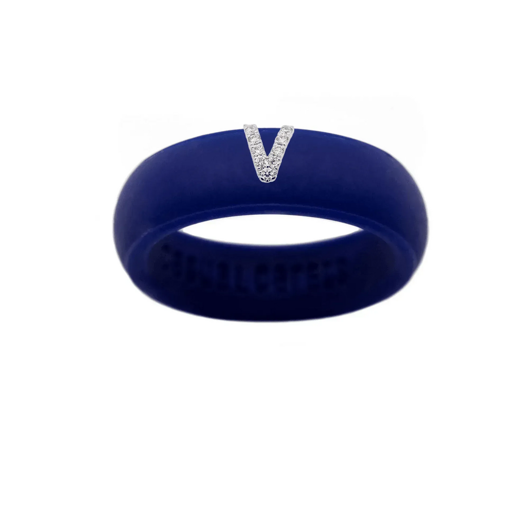 “V” Diamond Initial - Size 5
