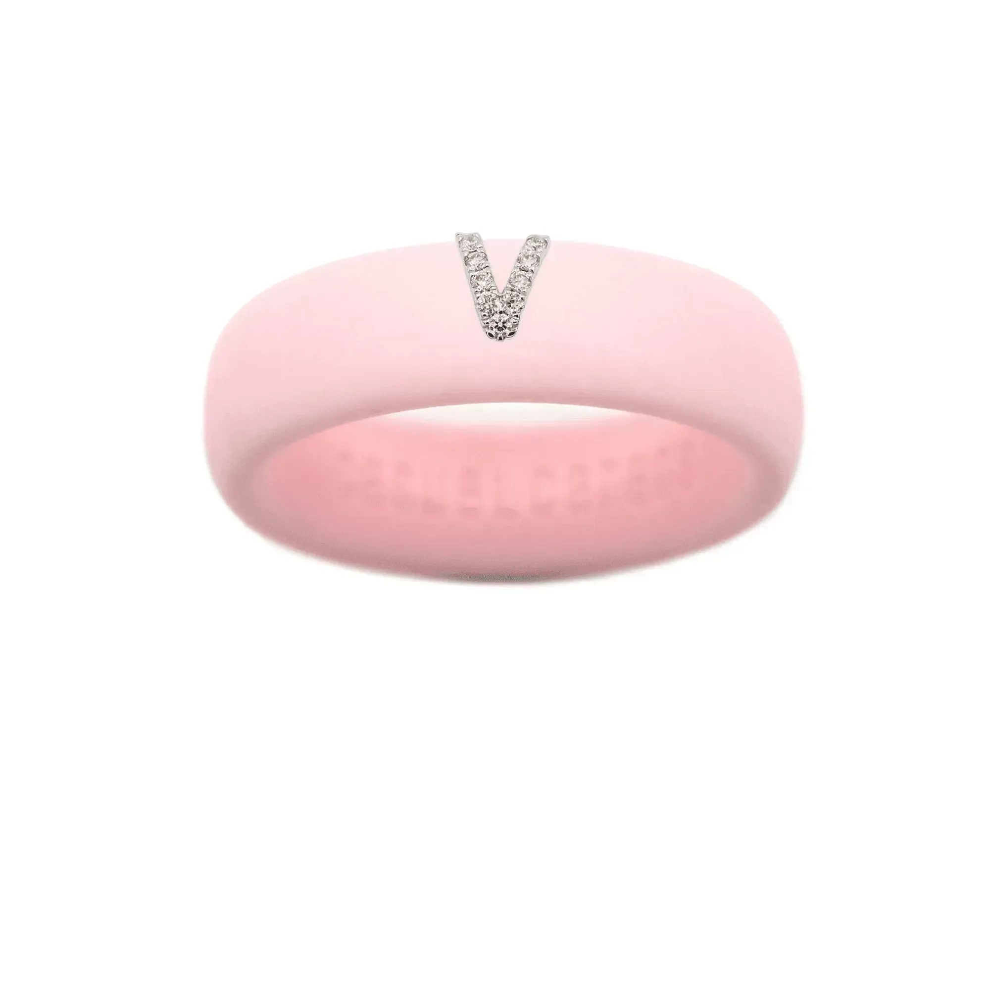“V” Diamond Initial - Size 4