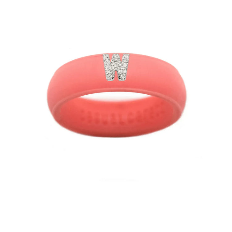 “W” Diamond Initial - Size 4