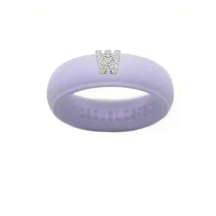 “W” Diamond Initial - Size 8