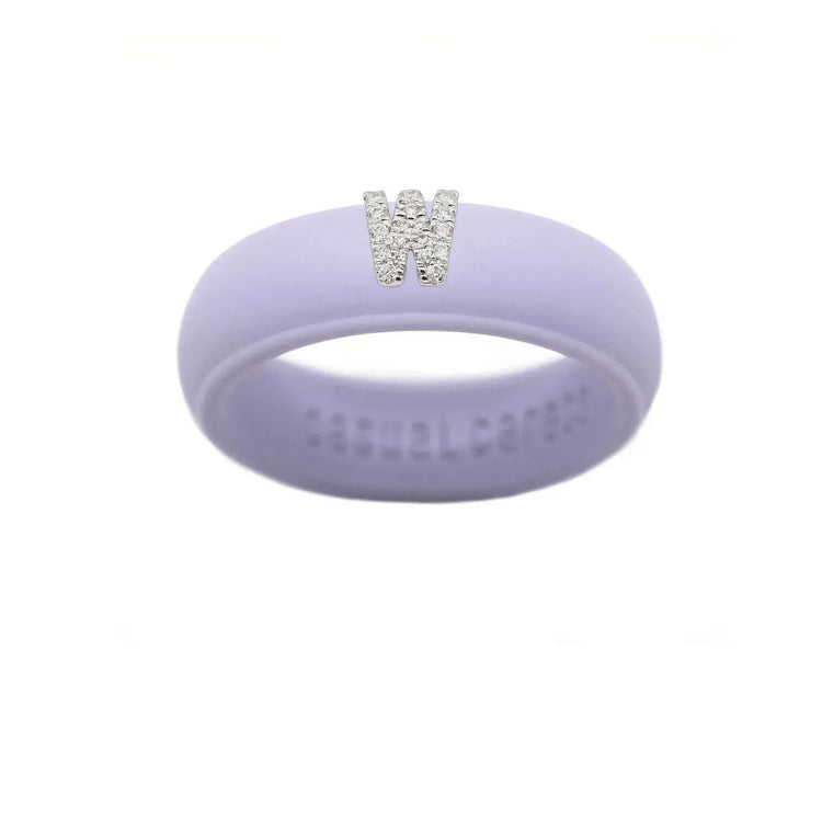 “W” Diamond Initial - Size 4