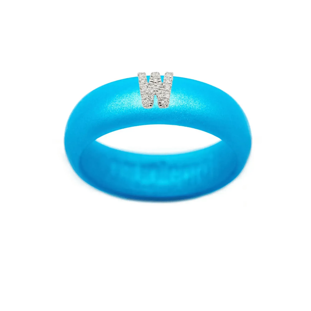 “W” Diamond Initial - Size 4