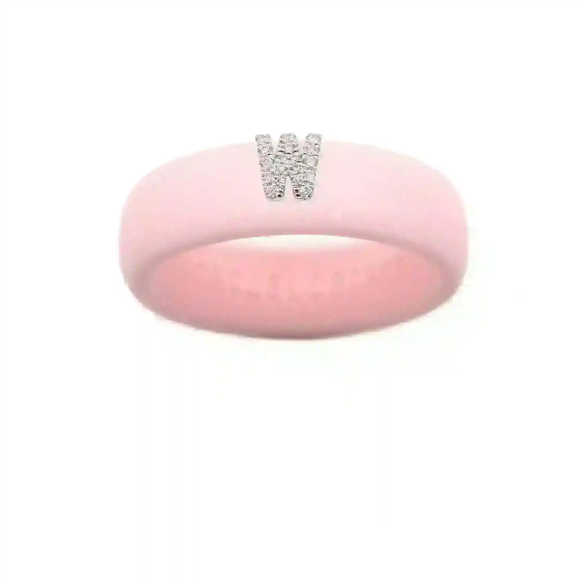 “W” Diamond Initial - Size 5