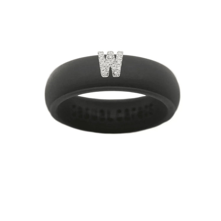 “W” Diamond Initial - Size 4